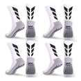 thumbnail image 1 of QCWQMYL 4 Pairs White Soccer Socks Grip Non Slip Athletic Socks for Youth & Men One Size New, 1 of 6