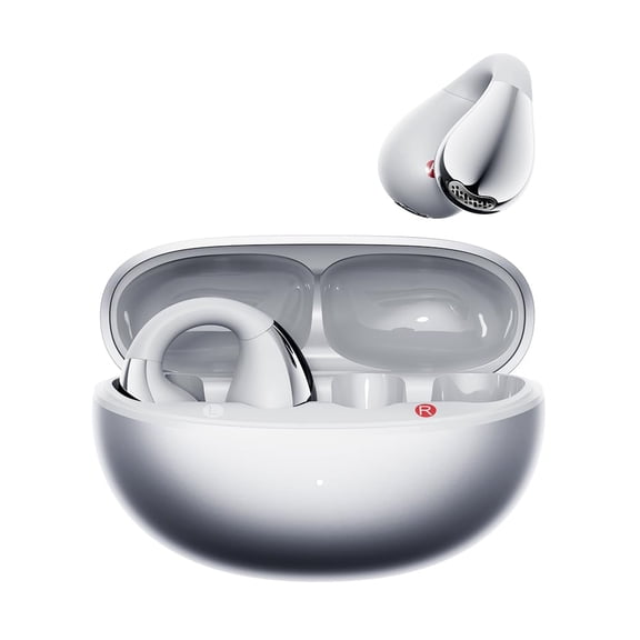 QCY Crossky C30S Open Ear Earbuds, Ultra-Comfort Clip On Ear Buds Wireless Bluetooth 6.0, LDAC Hi-Res Audio, Deep Bass, 40H Playtime, Fast Charging, IPX5 Waterproof Sports/Running Earphones