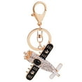 thumbnail image 1 of QDDollars Airplane Keychain for Women, Cute Plane Key Chain for Ladies, Sparkling Airplane Key Ring, Funny Airplane Keychains, Punk Aircraft Keyring, Rhinestone Airplane Keychain Accessories, 1 of 3
