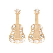 QDDollarsFun Electric Guitar Earrings, Punk Rock Guitar Musical Instrument Dangle Earrings for Women, Bohemian Hip Hop Guitar Vacation Earrings, Cute Guitar Statement Earrings