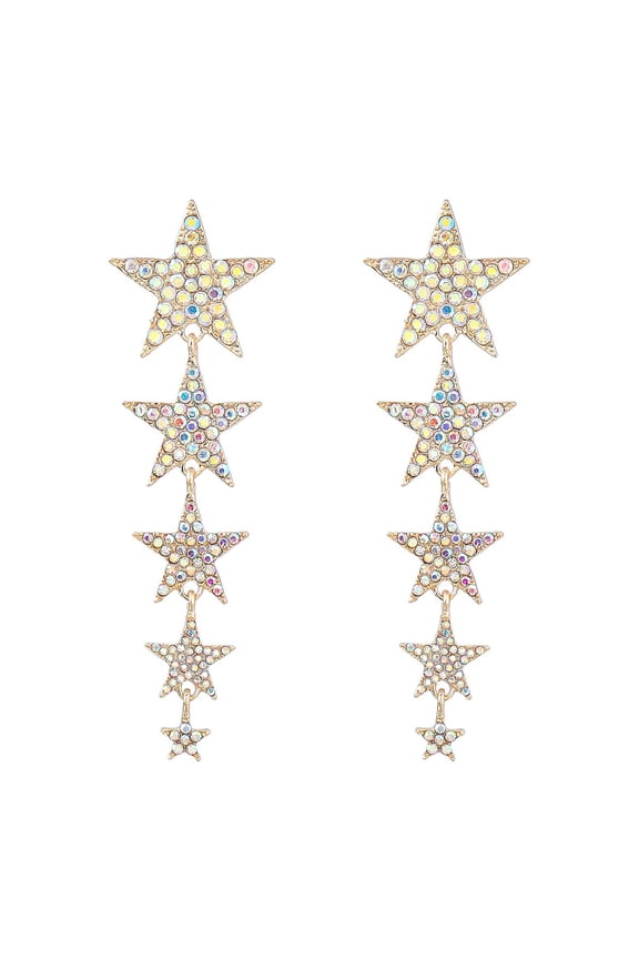 Star Tassel Earrings, Shooting Star Dangle Earrings for Women, Bohemian Star Fringe Earrings, Sparkling Star Statement Earrings Boho Jewelry, Lucky Star Drop Earrings for Ladies
