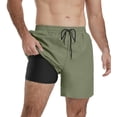 thumbnail image 1 of QDG Men's Quick Dry Swim Trunks Beach Board Shorts with Adjustable Drawstring Waist, 1 of 8