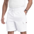 thumbnail image 1 of QDG Men's Relaxed Fit Cargo Shorts with Drawstring Elastic Waist Multi-Pocket for Daily Hiking Work, 1 of 7