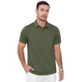 thumbnail image 1 of QDG Men's Short Sleeve Polo Shirts Casual Collared Comfortable Fit Ideal for Daily & Golf Wear, 1 of 8