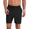 thumbnail image 1 of QDG Mens Athletic Running Shorts Quick Dry Shorts Lightweight Sports Gym Basketball 7inch Hiking Tennis Black L, 1 of 10