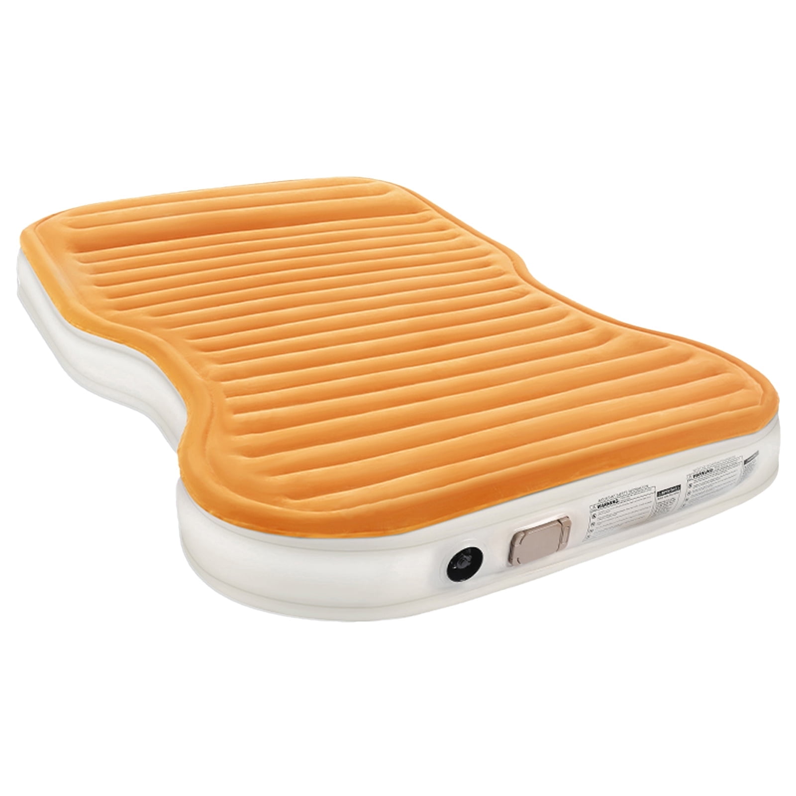 QDH SUV Air Mattress Double Size Thickened Flocked Car Bed Mattress for Travel and Camping with Built-in Electric Pump Portable Inflatable Blow Up 660lb Weight Capacity Orange
