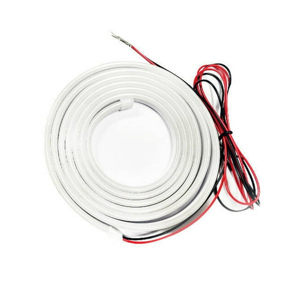 QDJZ 4M Dynamic Flowing Car Trunk Light Strip Universal Fit Easy to Install Interior Illumination Automatic Sensor Tail Box LED Light Strip,White