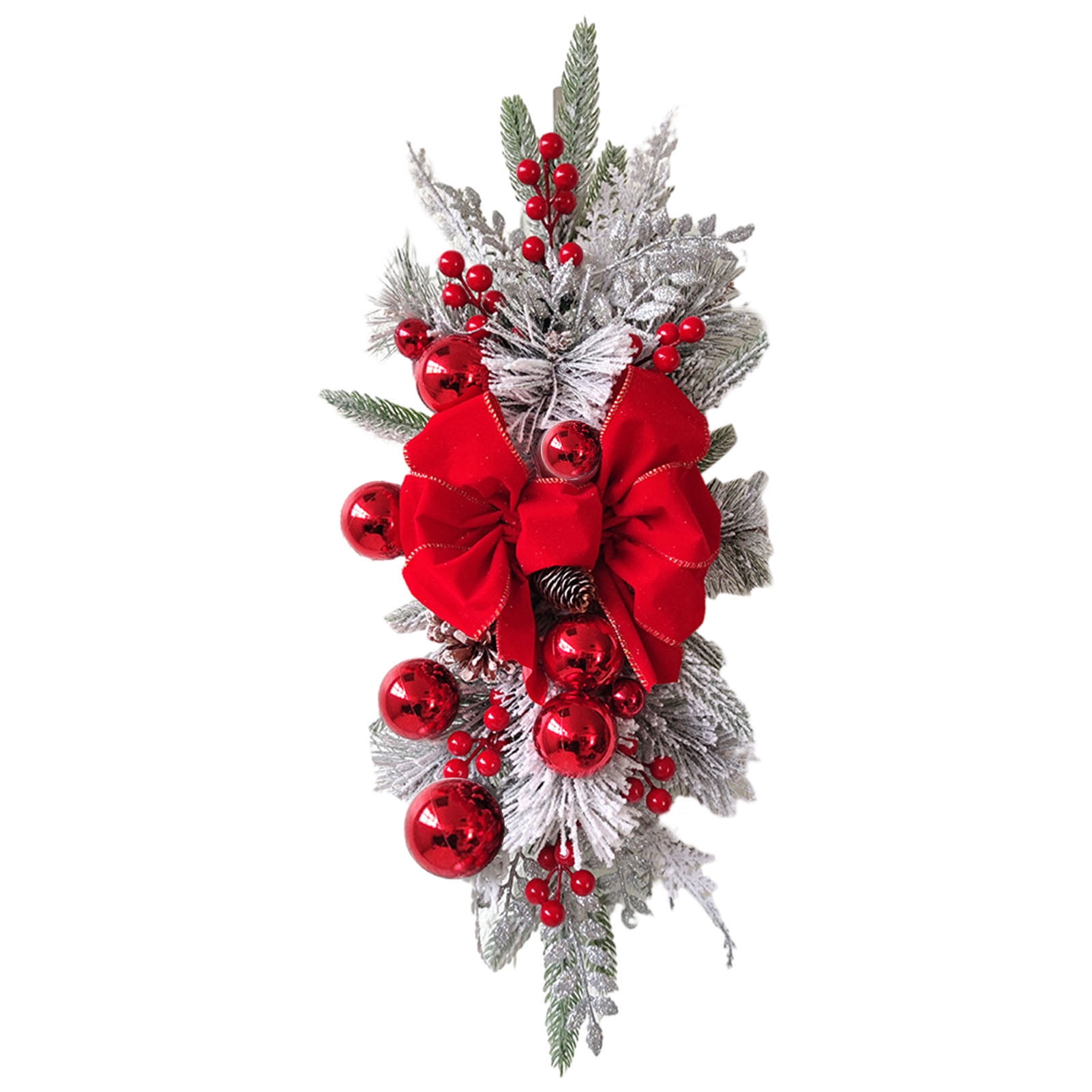 QDJZ Christmas Wreath Christmas Swag with Berries Ornament Christmas