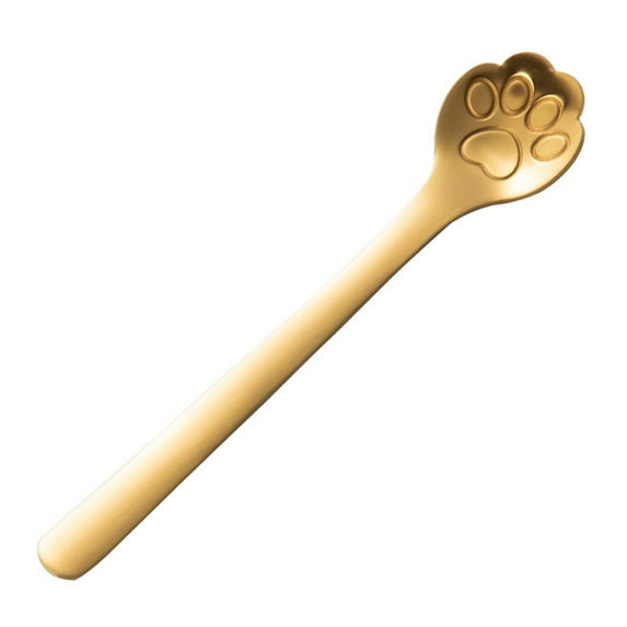 QDJZ Cute Animal Paw Claw Stainless Steel Coffee Drink Dessert Kitchen Mixing Spoon