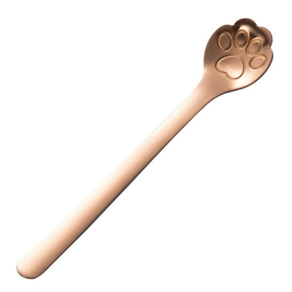 QDJZ Cute Animal Paw Claw Stainless Steel Coffee Drink Dessert Kitchen Mixing Spoon