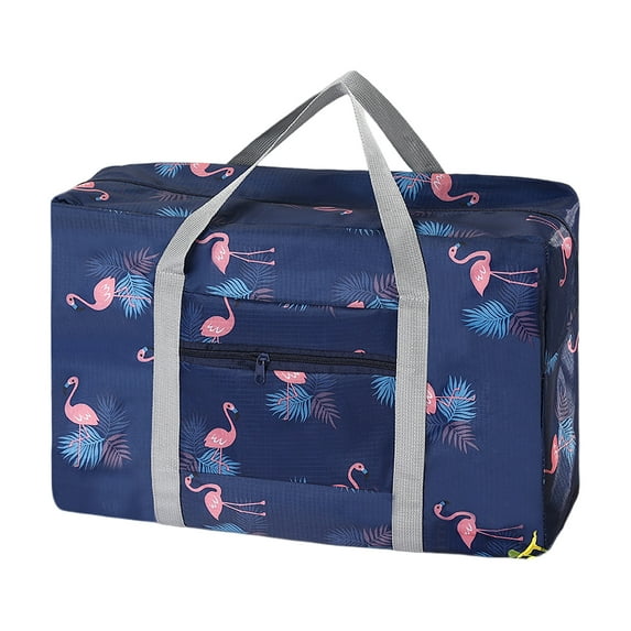 QDJZ Foldable Travel Duffel Bag Tote Carry-on Luggage Bag Large Capacity Waterproof Portable Storage Bag with Zipper