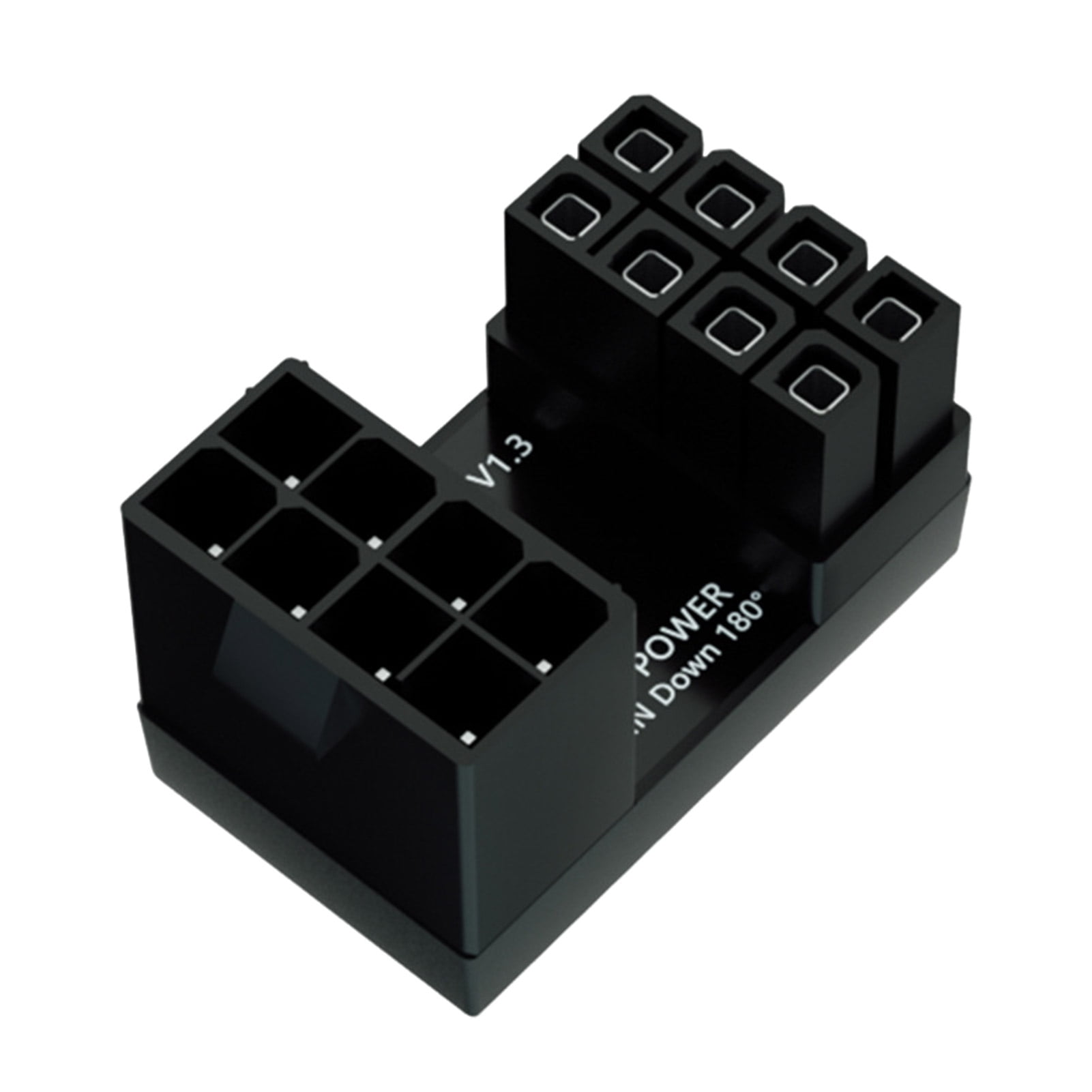 QDJZ Graphics Card Power Connector 180 Degree Angled Enhance Cable