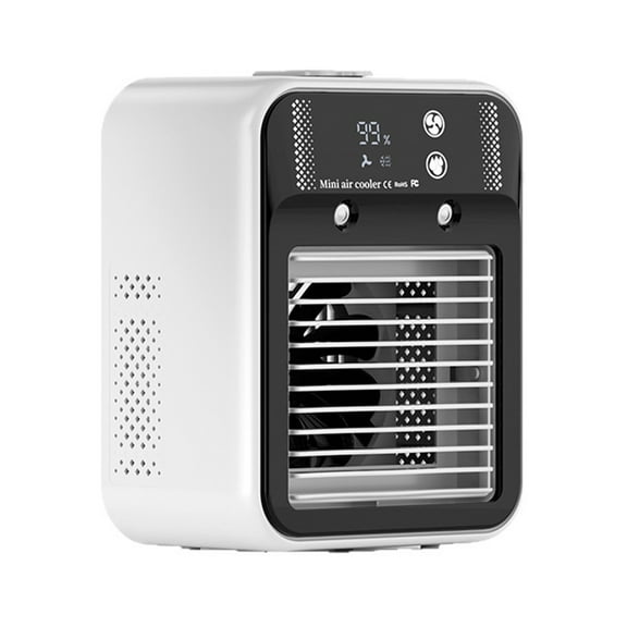 QDJZ Portable Air Conditioner with Large Water Tank Rechargeable Battery Natural Wind Mode Quiet Operation Portable AC Unit,B