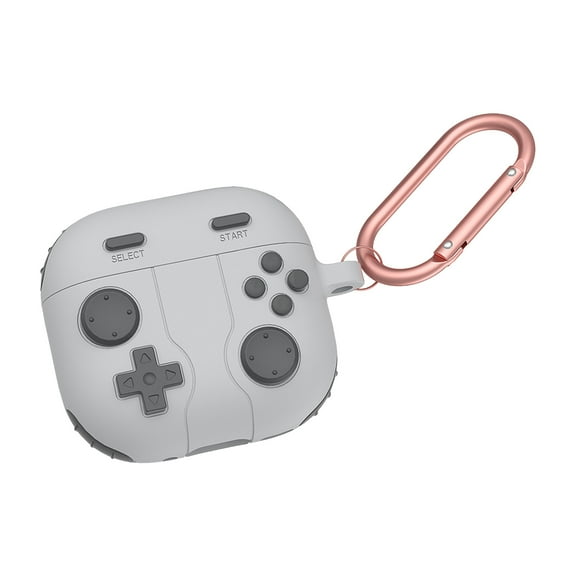 QDJZ Silicone Protective Case 360-Degree Full Protection Shockproof Impact Resistant Protector Cover for AirPods 4,Light Grey