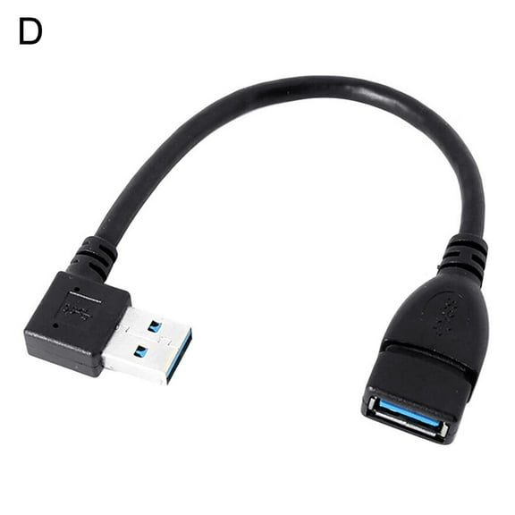 QDJZ USB 3.0 Type A 90 Degree Right Angled Male to Female Extension Adapter Cable