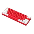 thumbnail image 1 of QDJZ Wired Mechanical Gaming Keyboard with RGB Light Ergonomic Design 61 Keys Compact Mini Wired Office Keyboard for Laptop PC,Red & White, 1 of 8