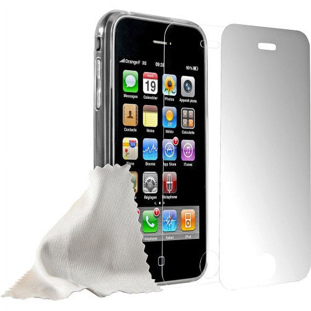QDOS QD-73321-C Jet Shell Clear Case and Screen Protectors for