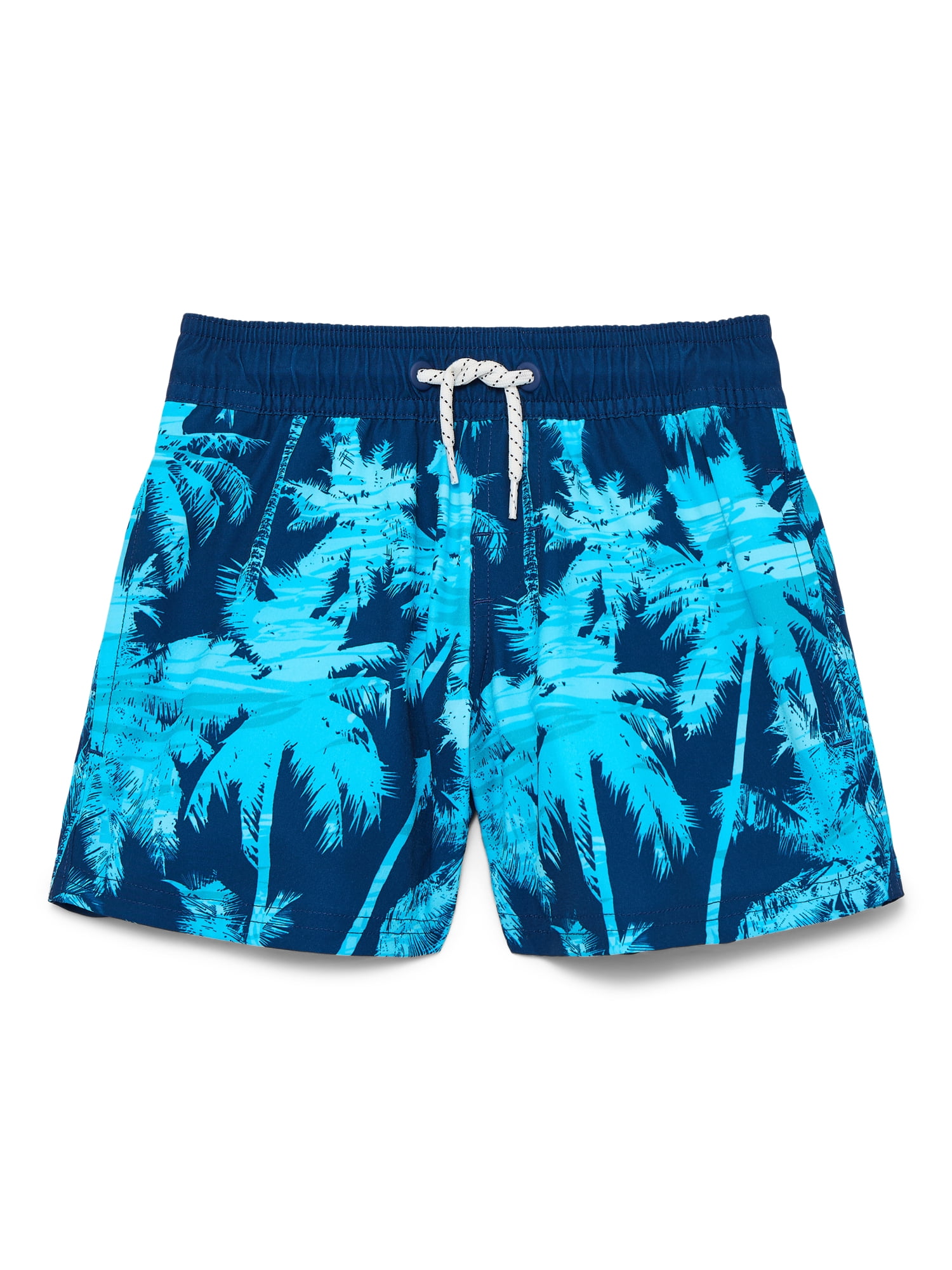 Wonder Nation Boys Quick Dry Stretch Swim Trunks with UPF50, Sizes 4-18 & Husky