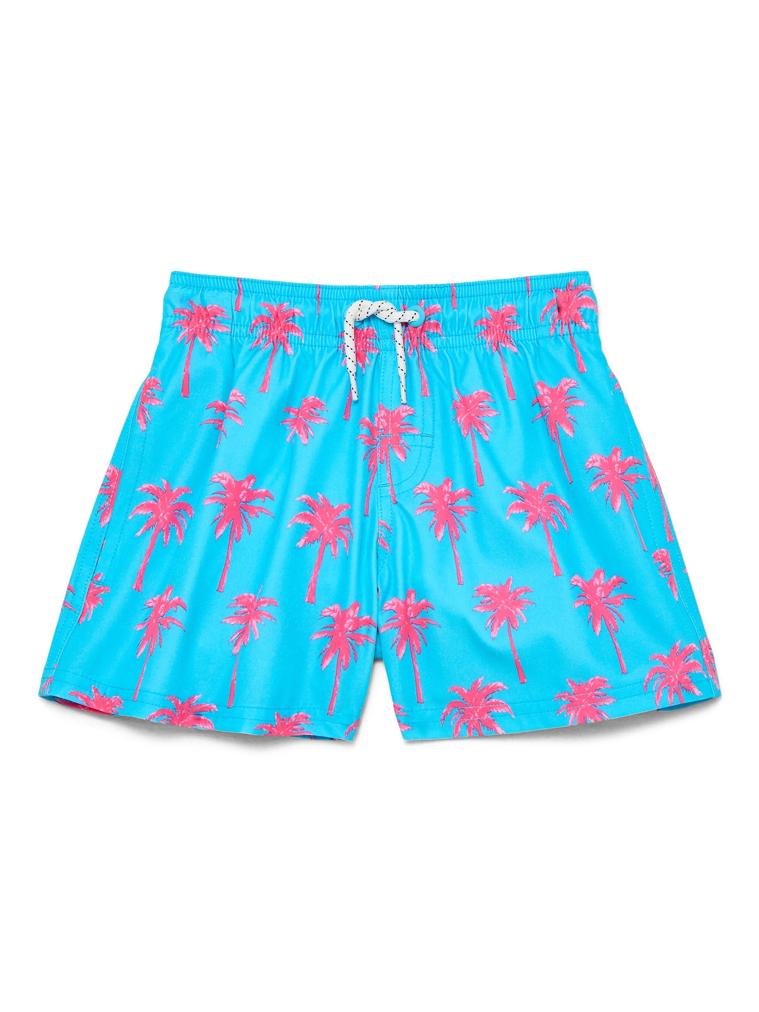 Wonder Nation Boys Quick Dry Stretch Swim Trunks with UPF50, Sizes 4-18 & Husky