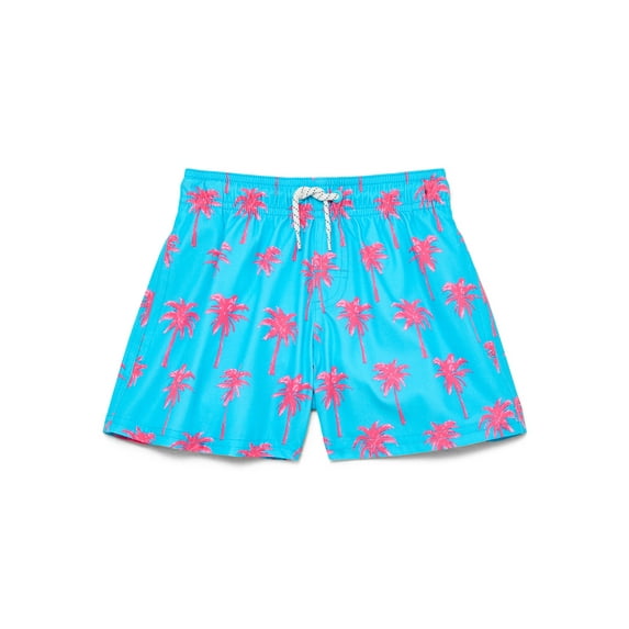 Wonder Nation Boys Quick Dry Stretch Swim Trunks with UPF50, Sizes 4-18 & Husky