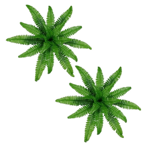 QDXFX 2Pcs Simulated Plants UV Resistant Artificial Ferns Realistic Greenery No Maintenance Indoor Outdoor Decor,2pcs M