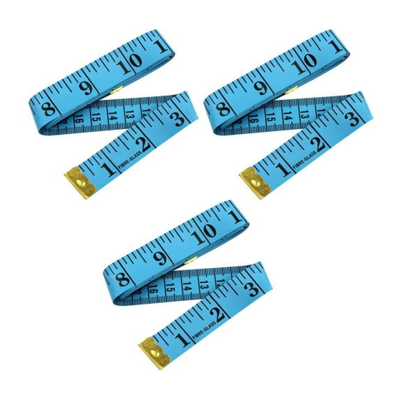QDXFX 3Pcs 1.5M/60-inch Double-sided Tape Measure Mini Soft Measuring Tape Portable Tailor Sewing Cloth Weight Loss Body Measuring Tape Flexible Ruler Tape,Blue