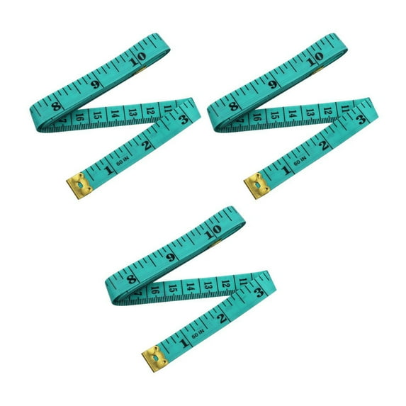 QDXFX 3Pcs 1.5M/60-inch Double-sided Tape Measure Mini Soft Measuring Tape Portable Tailor Sewing Cloth Weight Loss Body Measuring Tape Flexible Ruler Tape,Green