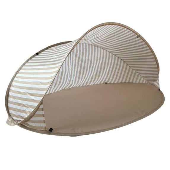 QDXFX Beach Pop-Up Tent Sun Shelter with Carry Bag Rope Stakes Easy Setup 2-3 Person Sunshade Tent Portable Folding Outdoor UV Protection Tent ,Coffee
