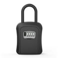 thumbnail image 1 of QDXFX Key Lock Box Sturdy Portable Security Lock Box 4 Digit Combination Lockbox for Home Office Garage Apartment Spare Keys,Black, 1 of 8