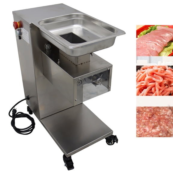 QE Commercial Stainless Meat Slicer Pork Beef Mutton Electric Slicer with 12MM Blade