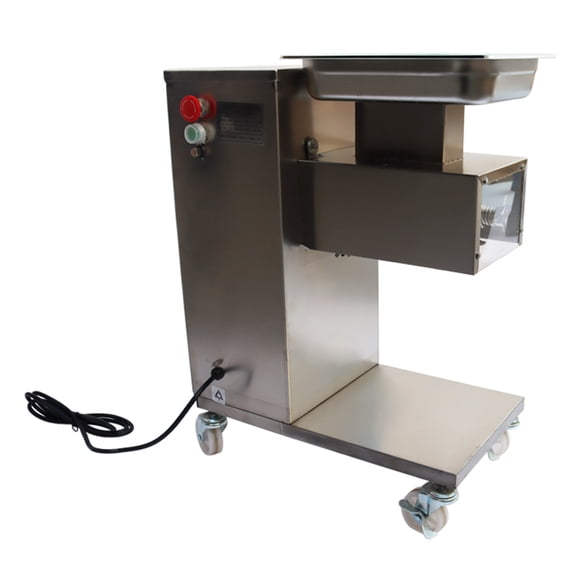 QE Stainless Steel Commercial Meat Slicer Electric 5mm Blade Shredded Meat Cutting Machine 110V 550W