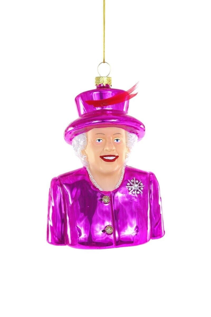QE2 Glass Christmas Ornament QUEEN ELIZABETH II, by Cody Foster - Walmart.com