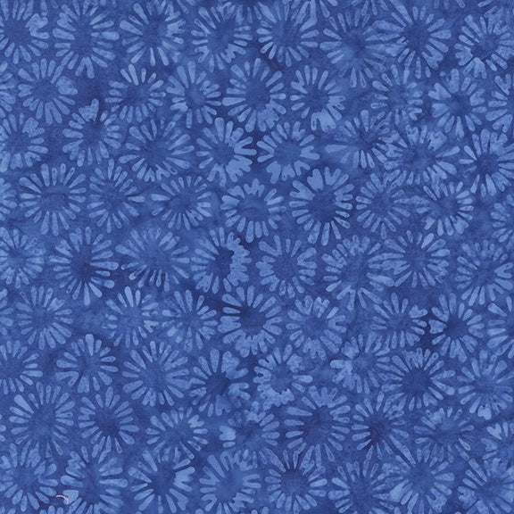 QE8: Charm - Sliced Circles - 453Q-3 Blue - Batik (1yard)