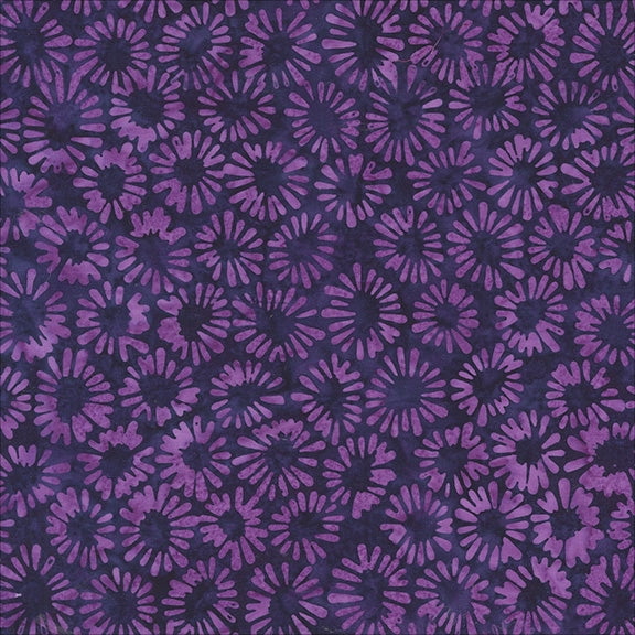 QE8: Charm - Sliced Circles - 453Q-4 Eggplant - Batik (1yard)