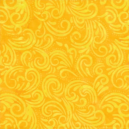 QE8: Charm - Swirl - 452Q-2 Yellow - Batik (1yard)