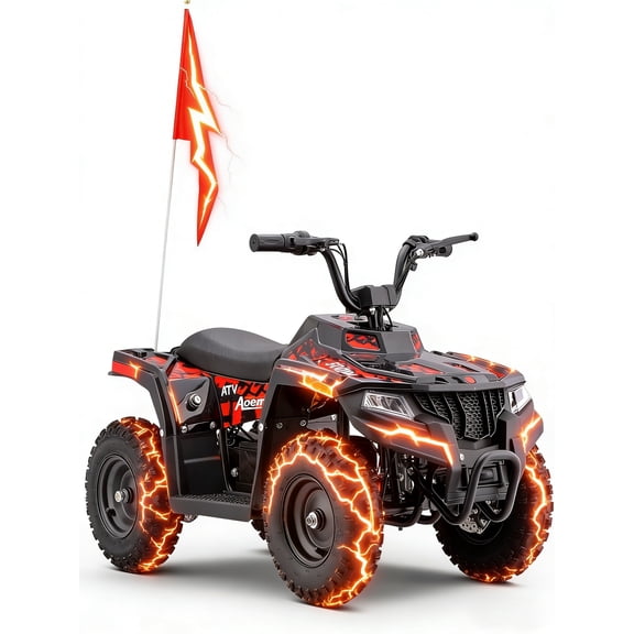 Arshin 36V Electric 4-Wheeler ATV - Twist-Grip Variable-Speed Acceleration Control, Hand-Operated Disc Brake,Age 13+