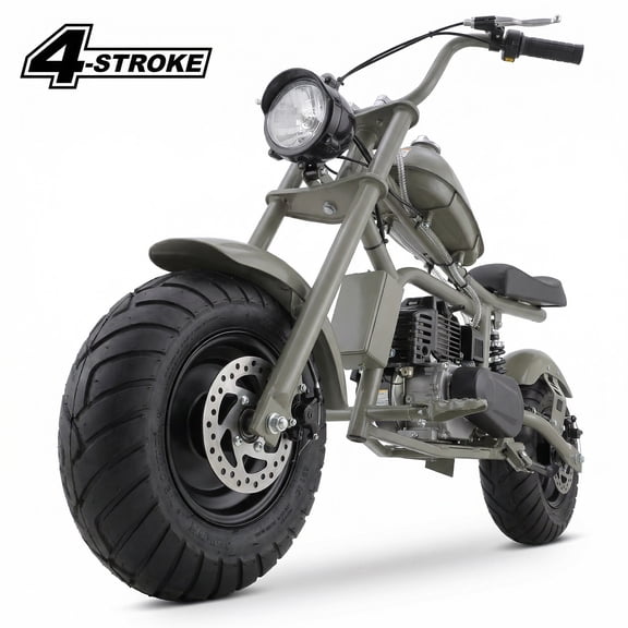 QEASET 39cc Gas Mini Bike,4-Stroke, Off-Road Ride-On Motorcycle, Top Speed 18 mph, 165 lb Capacity, Black