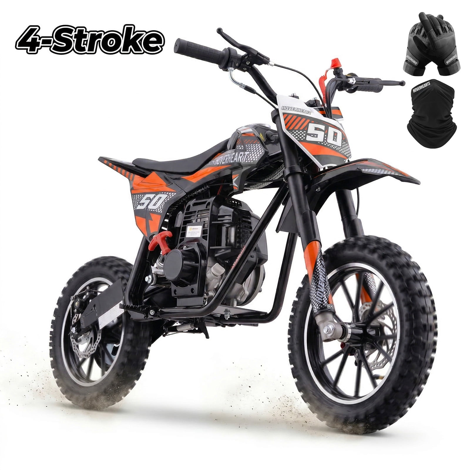QEASET 39cc Gas mini Bike - Mini Motorcycles for Young Riders, Gas Powered Mini Bike with Safety Kill Switch, Tubeless Tires, Easy Pull Start, and EPA Approved (ORANGE)