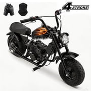 QEASET 40cc Gas Power 4 Stroke Mini Pit Dirt Bike Pull Start for Tweens with 6" Wheels, BLACK