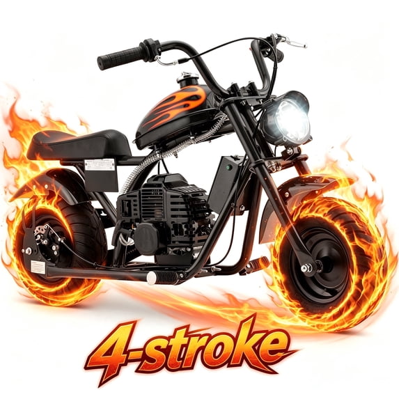 Arshin 40cc Gas Dirt Bike,20 MPH Mini Pit Bike with Off-Road Tires & Disc Brakes,Soft Spring Seat,160 Lbs Max Load,4-stroke(Black)