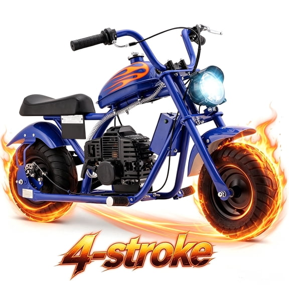 Arshin 40cc Gas Dirt Bike,20 MPH Mini Pit Bike with Off-Road Tires & Disc Brakes,Soft Spring Seat,160 Lbs Max Load,4-stroke(Blue)