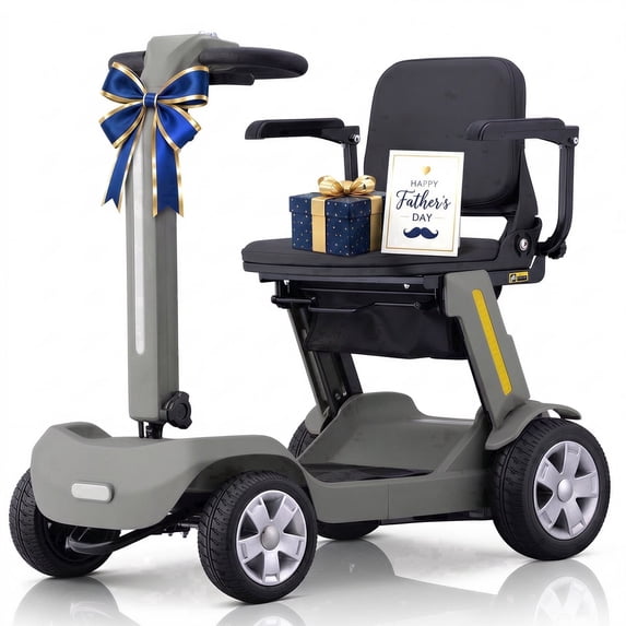 Upgrade Heavy Duty Mobility Scooter for Seniors-Electric Powered Wheelchair,Trunk-Friendly! Best Gift for Mom & Dad,Supports 300 lbs(Silver)