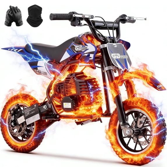 Arshin 50cc 4-Stroke Gas Dirt Bike - 20 MPH Max Speed,Disc Brakes,Perfect Youth & Adult Beginner Pit Bike(Blue)