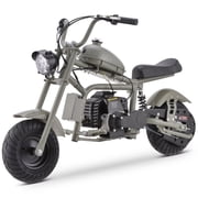 QEASET Gas Mini Chopper Bike, 40CC 4-Stroke Dirt Bike with Big Headlight, Rear Shock Absorber, Metal Frame, Disc Brakes, Max Load 165Lbs, Up to 20Mph, Gary