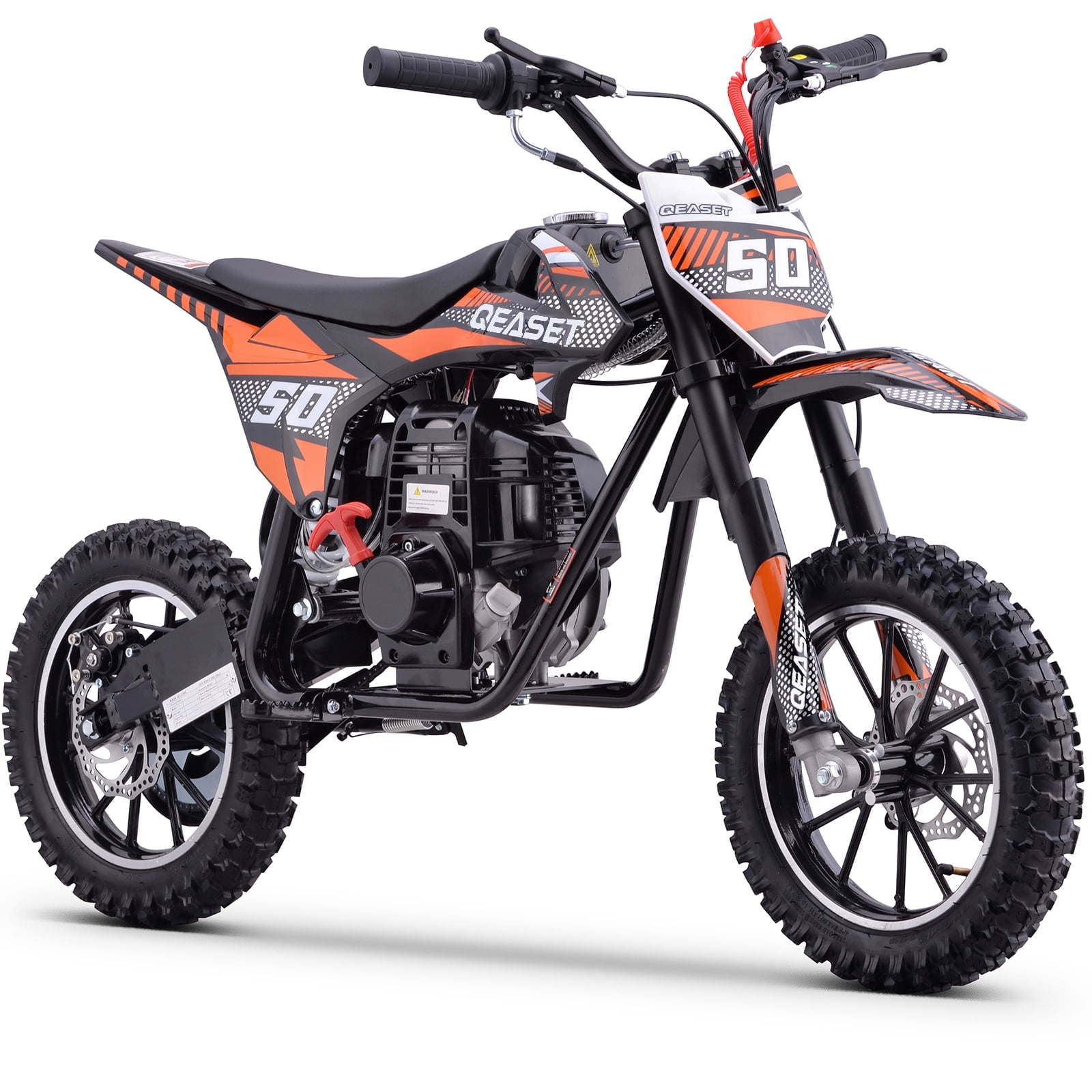 QEASET Gas Mini Dirt Bike, 39.4 CC 4-Stroke Dirt Bike, Rear Shock
