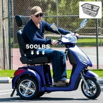Upgraded Heavy Duty Mobility Scooter for Adults & Seniors - 500 lb Capacity,31-Mile Range,800W Motor for Travel & Outdoors by Arshin,Folds for Storage(Blue)
