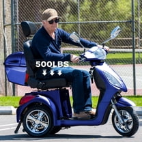 Upgraded Heavy Duty Mobility Scooter for Adults & Seniors - 500 lb Capacity,31-Mile Range,800W Motor for Travel & Outdoors by Arshin,Folds for Storage(Blue)
