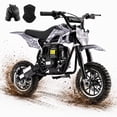 thumbnail image 1 of QEASET Mini Bicycles Ride-On Toy, 39cc 4-Stroke Gas Powered Off-Road Motorcycle with Rear Suspension & Disc Brakes, 18 MPH Top Speed, Supports Up to 165 lbs, Black, 1 of 8