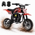 thumbnail image 1 of QEASET Red 39cc 4-Stroke Gas Mini Bicycle Ride-On Toy Off-Road Motorcycle, Rear Suspension, Disc Brakes, 165 lbs Capacity, 1 of 9