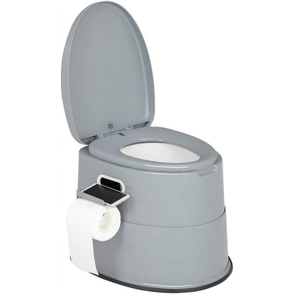 QEEK Portable Toilet, Car Toilets, Mobile Toilets, Indoor Outdoor Commode W/Detachable Inner Bucket & Removable Paper Holder, Lightweight & Compact for Hiking & Camping, Boat, Van, Emergency Use